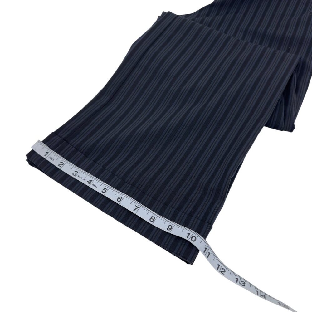 VINTAGE Nine West Cyndi Womens Black/Navy Striped Wide Legs Dress Pants SZ 6 - Picture 8 of 16